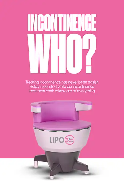LIPO360 EMS Chair Can Help with Urinary Incontinence 2 Image of a urinary incontinence treatment seat Westcliff-on-Sea